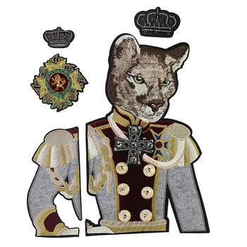 Crown Royal Vojak Psa Výšivky Škvrny Vojenský Odznak Korálkové Kríž Šiť na Mužov Sako Oblečenie Príslušenstvo 1 sada