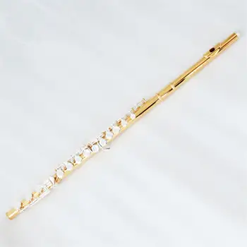 Nádherná čínska flauta Vysokej kvality flauta hudobný nástroj Pozlátené Strieborné Telo Pokovované Kľúče profesionálne flauta